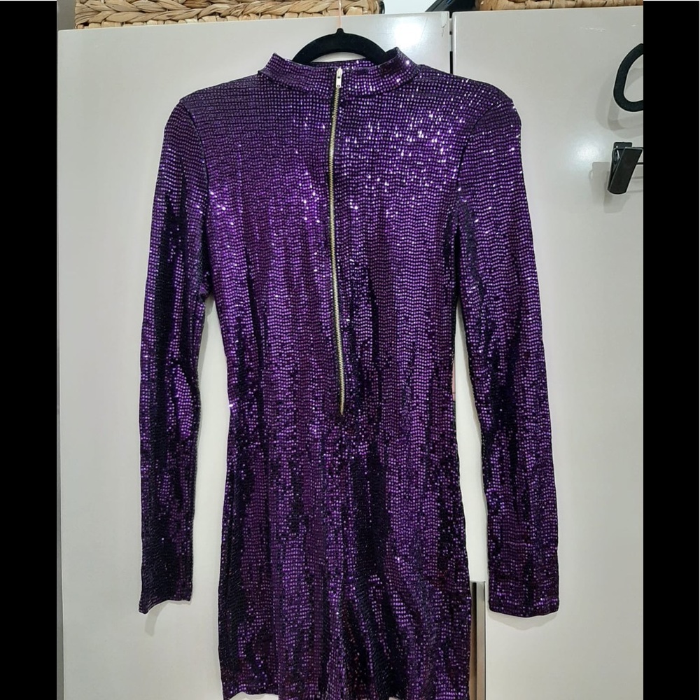 Purple sequin jumpsuit